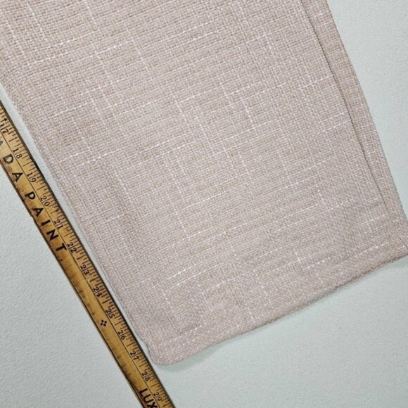 Shein Tweed Two Piece Suit Set Wide Leg Trousers Cropped Blazer Size Medium - Picture 5 of 11